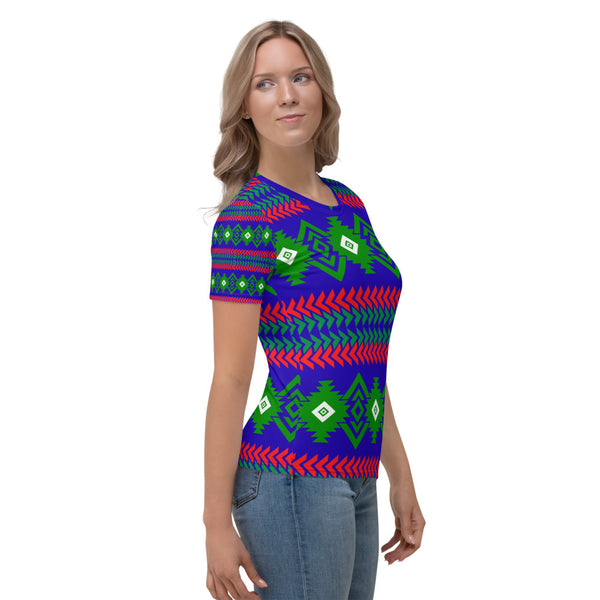 Royal Tribe Themed Blue Women's T-shirt