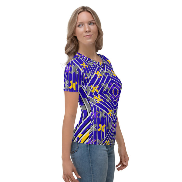 Gold and Purple Crosses Women's T-shirt