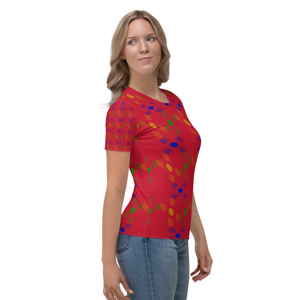 3D Cube Design Women's T-shirt