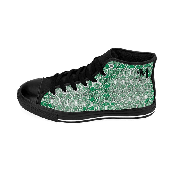 Tribal Green Men's High-top Sneakers