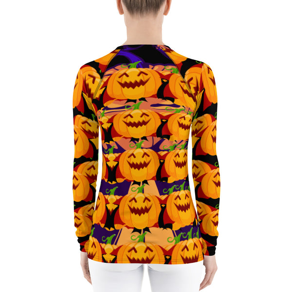 Pumpkin Head Women's Long Sleeve T-Shirt
