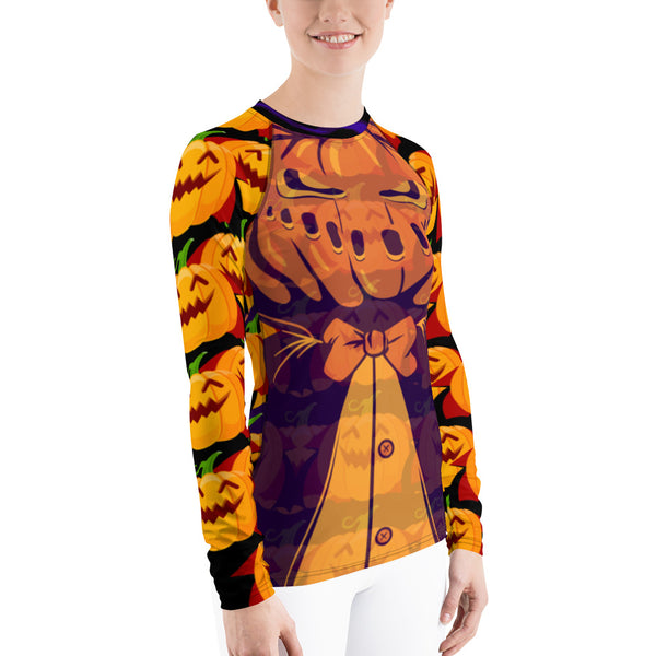 Pumpkin Head Women's Long Sleeve T-Shirt