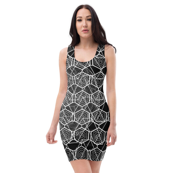 Tribal Black Fitted Dress - By Middleton