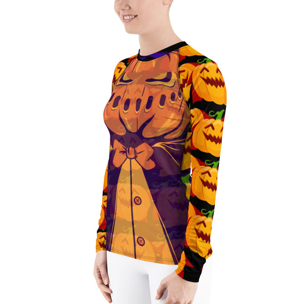 Pumpkin Head Women's Long Sleeve T-Shirt