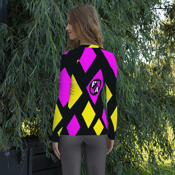 Pink & Yellow Diamonds Women's Long-Sleeve T-Shirt
