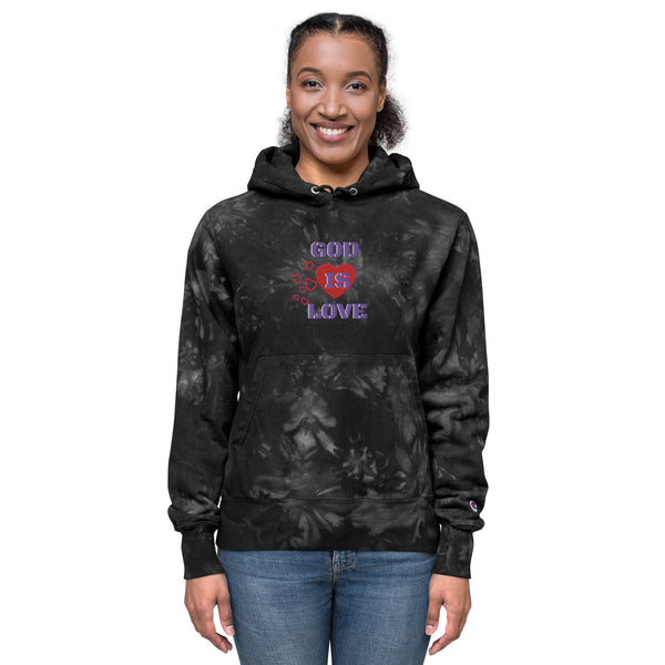 God is Love Unisex tie-dye hoodie