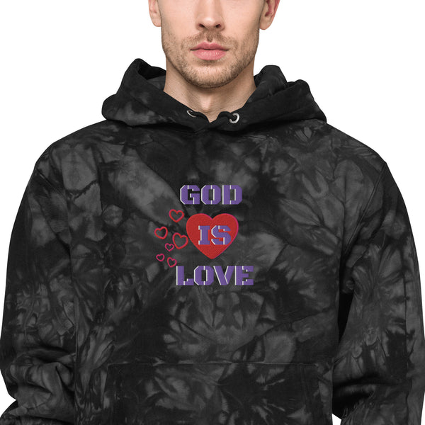 God is Love Unisex tie-dye hoodie