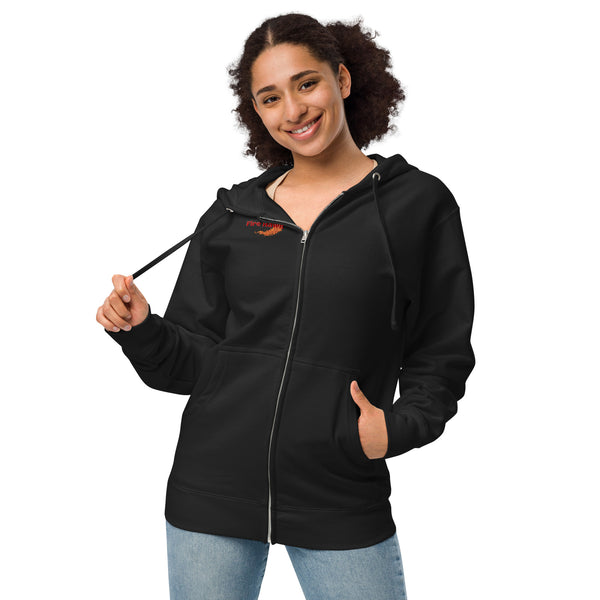 Team Fire Hawk II Unisex fleece zip up hoodie