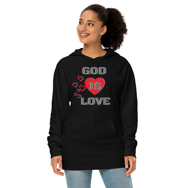 God is Love Unisex midweight hoodie