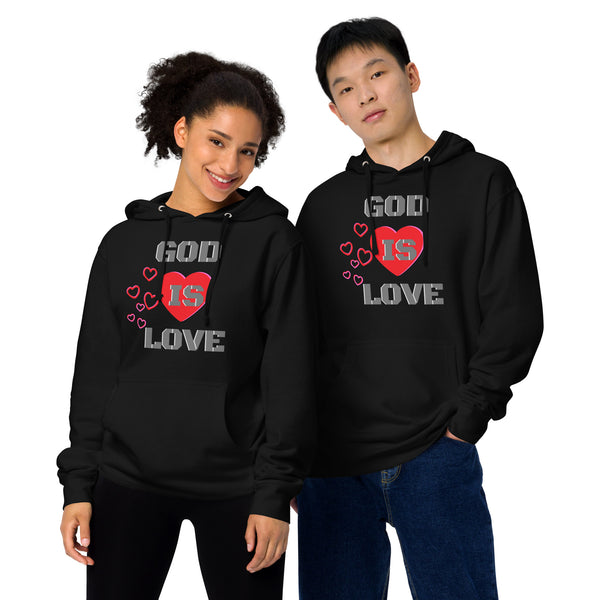 God is Love Unisex midweight hoodie