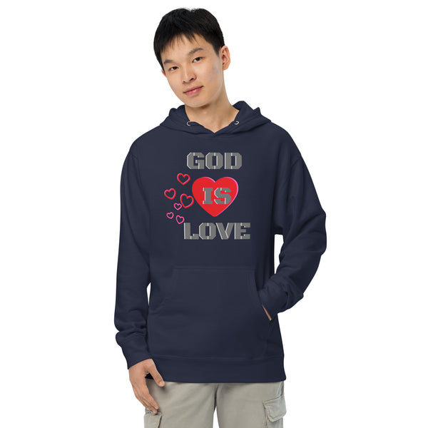 God is Love Unisex midweight hoodie
