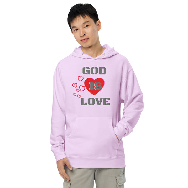 God is Love Unisex midweight hoodie