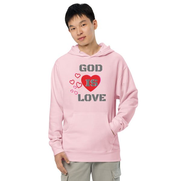 God is Love Unisex midweight hoodie