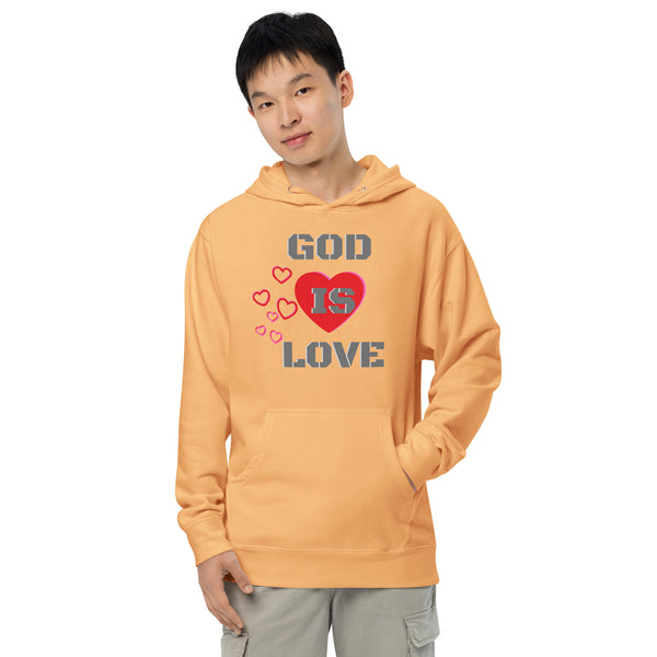 God is Love Unisex midweight hoodie