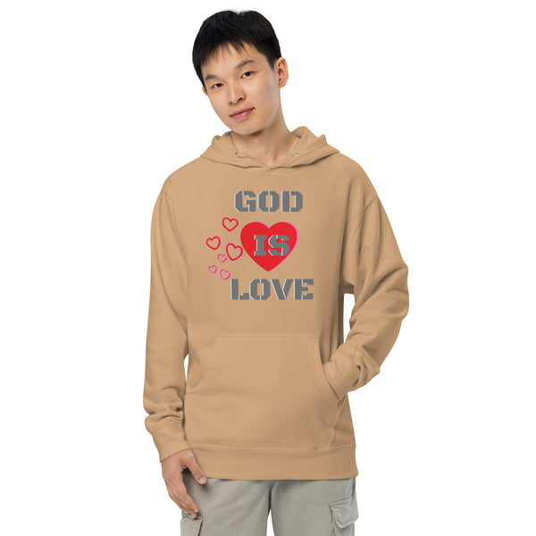 God is Love Unisex midweight hoodie
