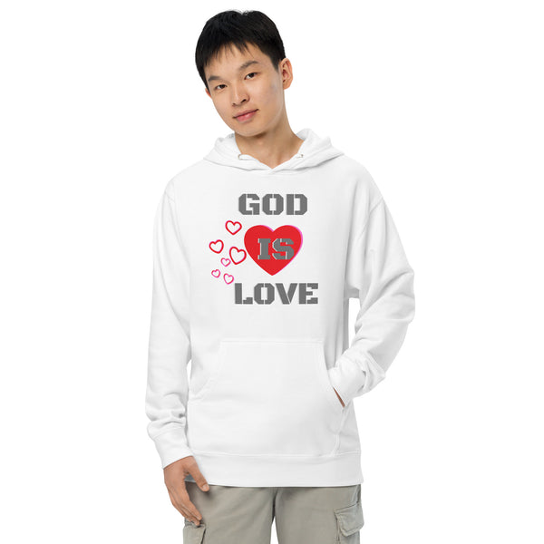 God is Love Unisex midweight hoodie