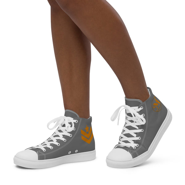 Middleton's Grey Women’s high top canvas shoes