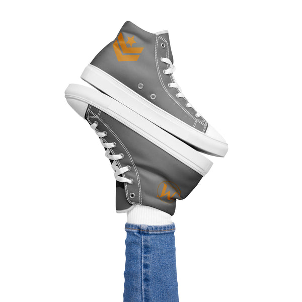 Middleton's Grey Women’s high top canvas shoes