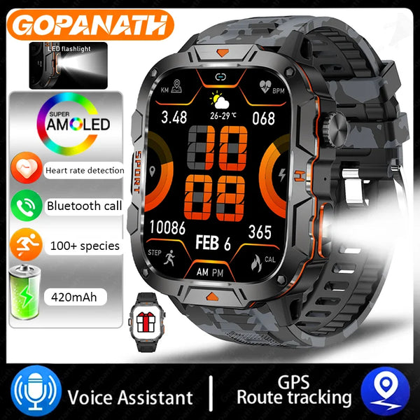 Military Style IP68 Smart Watch