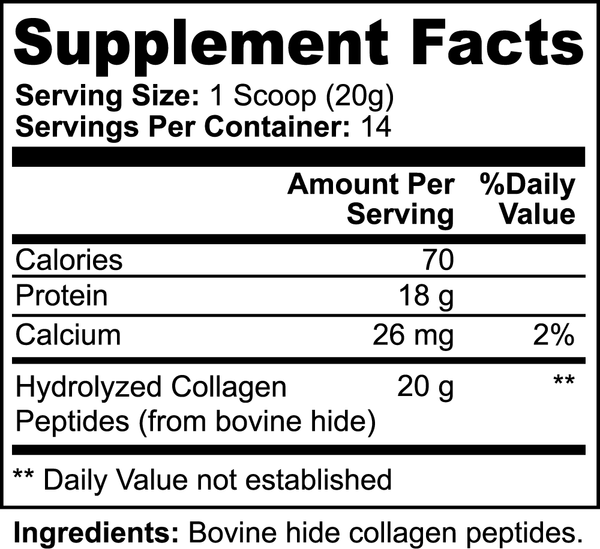 Isaac M's Hydrolyzed Collagen Peptides Powder