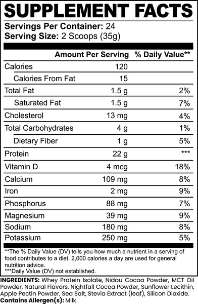 TFH Advanced 100% Whey Protein Isolate (Chocolate)