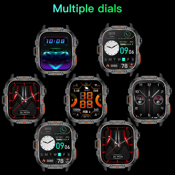 Military Style IP68 Smart Watch