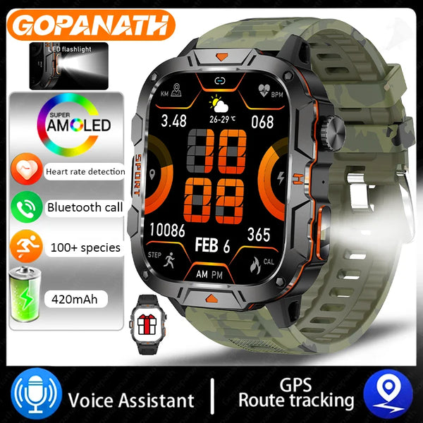 Military Style IP68 Smart Watch