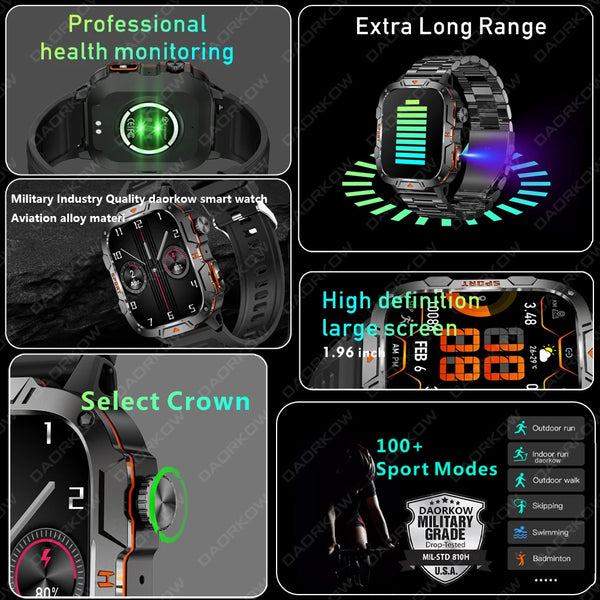 Military Style IP68 Smart Watch