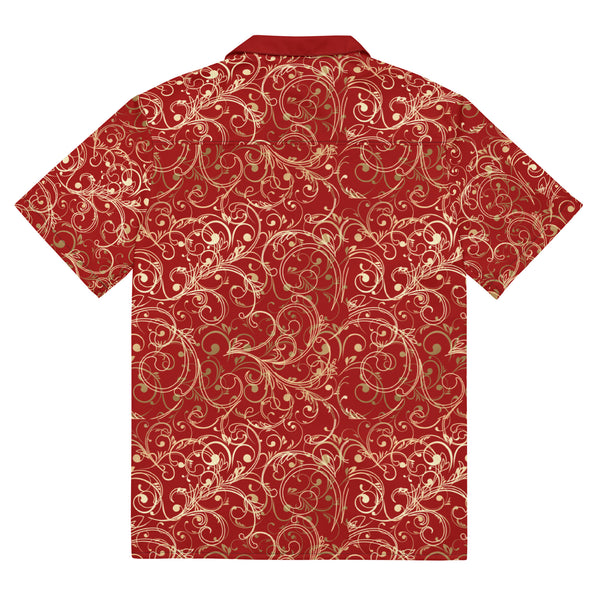 Regal Red Unisex Button Shirt
