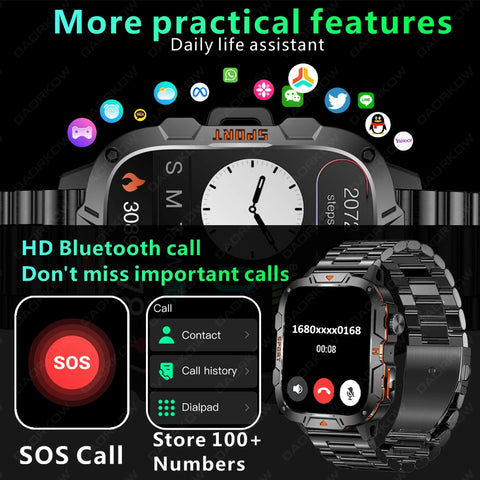 Military Style IP68 Smart Watch