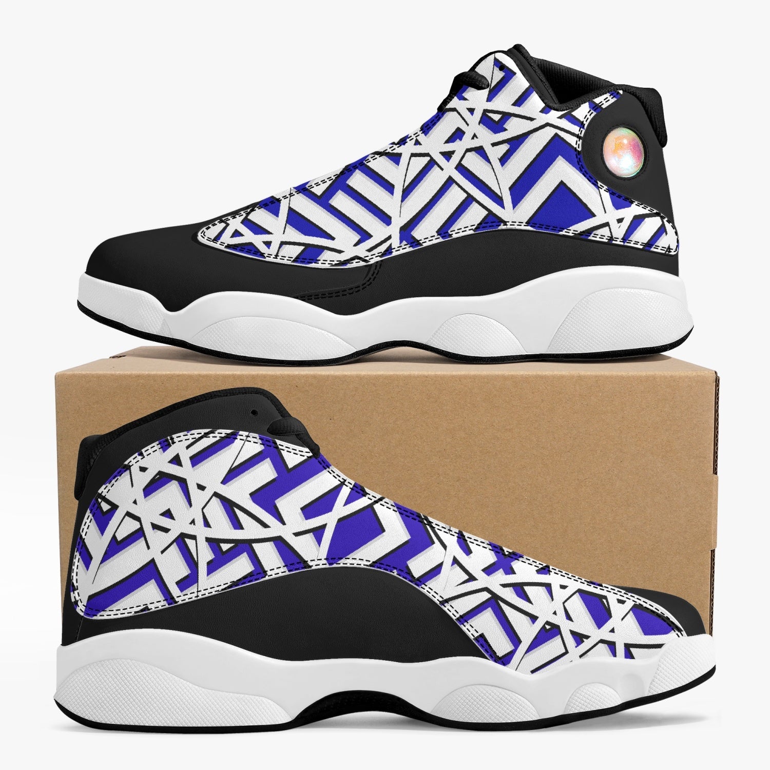 Tribal Bold High Top Leather Basketball Sneakers