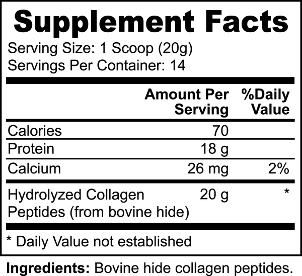 Isaac M's Hydrolyzed Collagen Peptides Powder