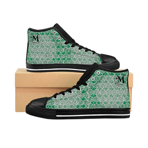 Tribal Green Men's High-top Sneakers
