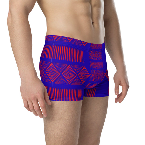 Royal Tribal Red and Blue Boxer Briefs