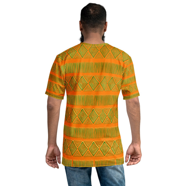 Orange and Green Royal Tribal Men's T-shirt