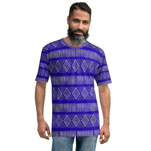 Royal Tribal Blue Men's T-shirt
