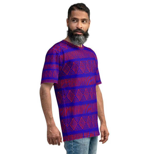 Royal Tribal Red and Blue Men's T-shirt