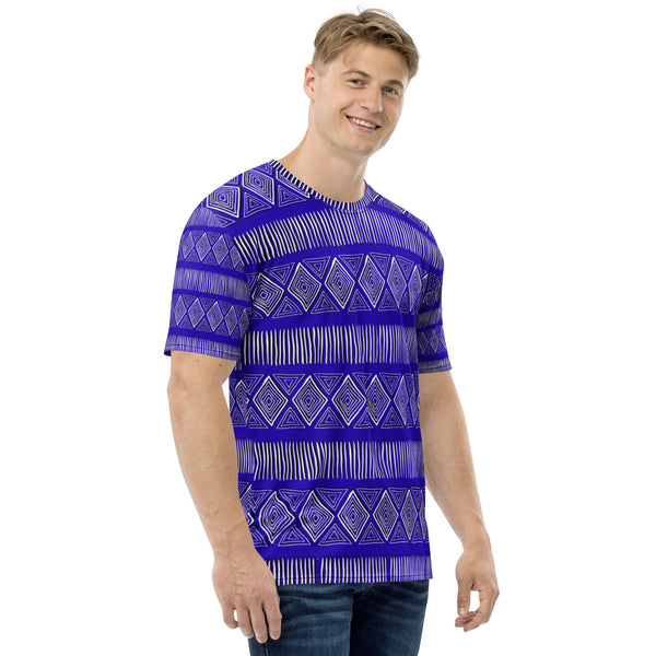 Royal Tribal Blue Men's T-shirt