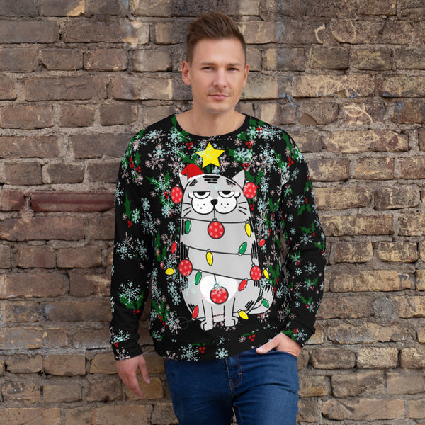 Christmas Cat Unisex Sweatshirt