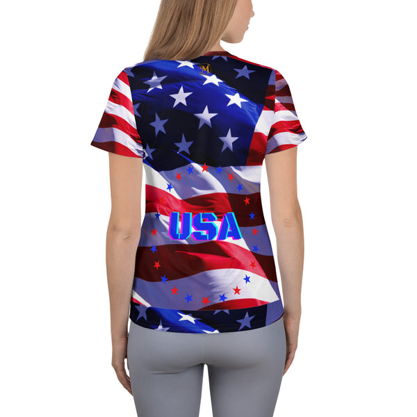 Proud American Women's Athletic T-shirt
