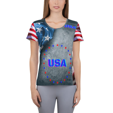 Proud American Women's Athletic T-shirt