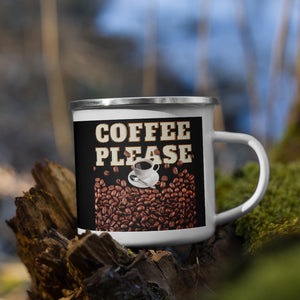 Enamel Coffee Please Coffee Cup