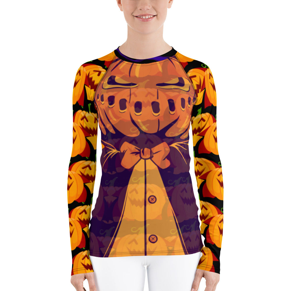 Pumpkin Head Women's Long Sleeve T-Shirt