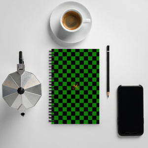 Green Checked Spiral notebook
