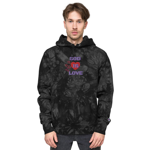 God is Love Unisex tie-dye hoodie