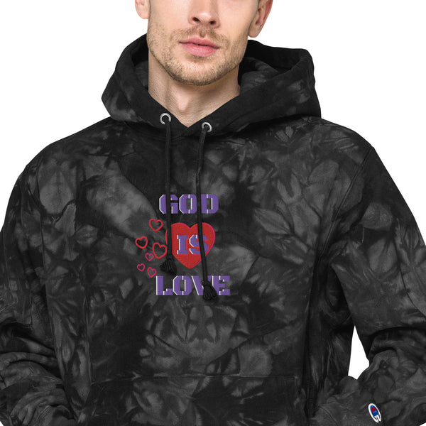 God is Love Unisex tie-dye hoodie
