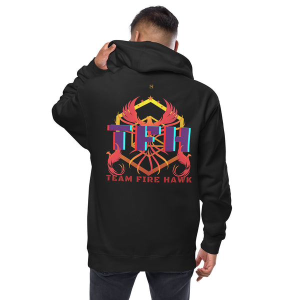 Team Fire Hawk II Unisex fleece zip up hoodie