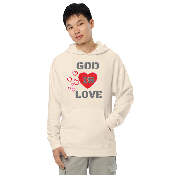 God is Love Unisex midweight hoodie