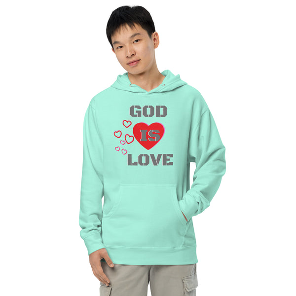 God is Love Unisex midweight hoodie